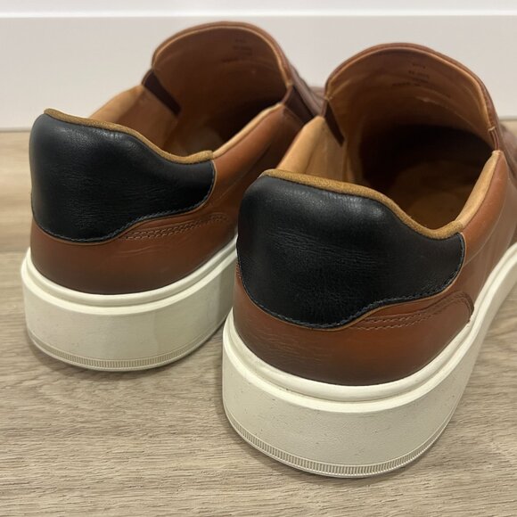 Current ALLEN EDMONDS Brown Leather Weave Loafer Shoes sz 13 EEE - Picture 5 of 7